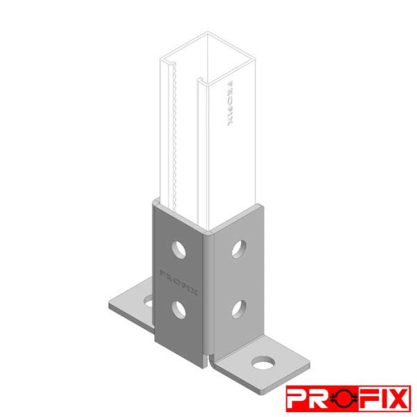 اتصال پایه پروفیل جی هشت سوراخ گرد کد PCC-402