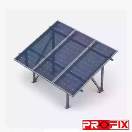 پک سازه (استراکچر ایستاده تک‌ردیفه عمودی طرح مدولار 3 پنل) 620W