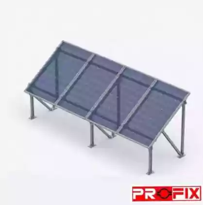 پک سازه (استراکچر ایستاده تک‌ردیفه عمودی طرح مدولار 4 پنل) 620W