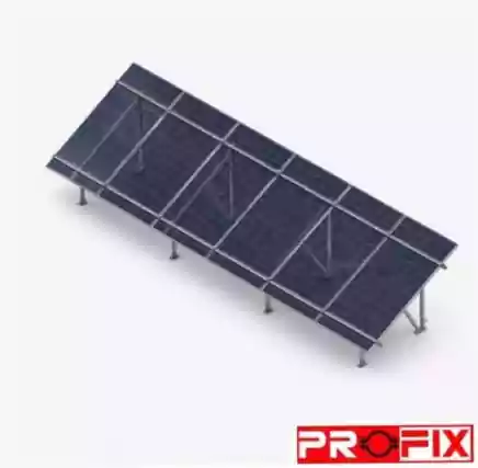 پک سازه (استراکچر ایستاده تک‌ردیفه عمودی طرح مدولار 6 پنل) 620W