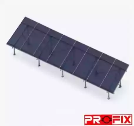 پک سازه (استراکچر ایستاده تک‌ردیفه عمودی طرح مدولار 8 پنل) 620W